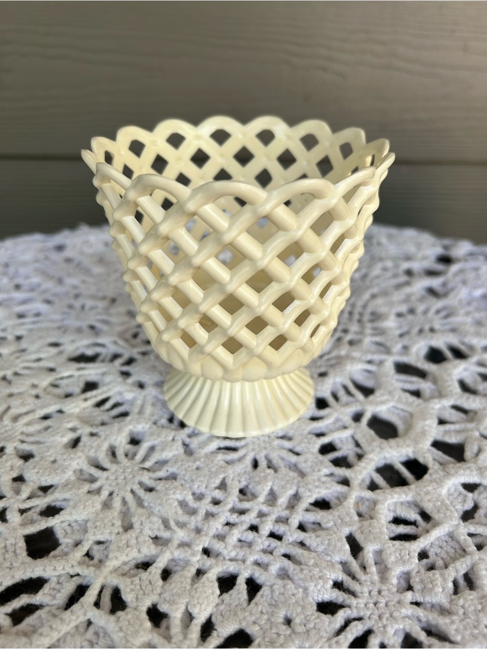 Vintage Small Lattice Planter - Made in Germany